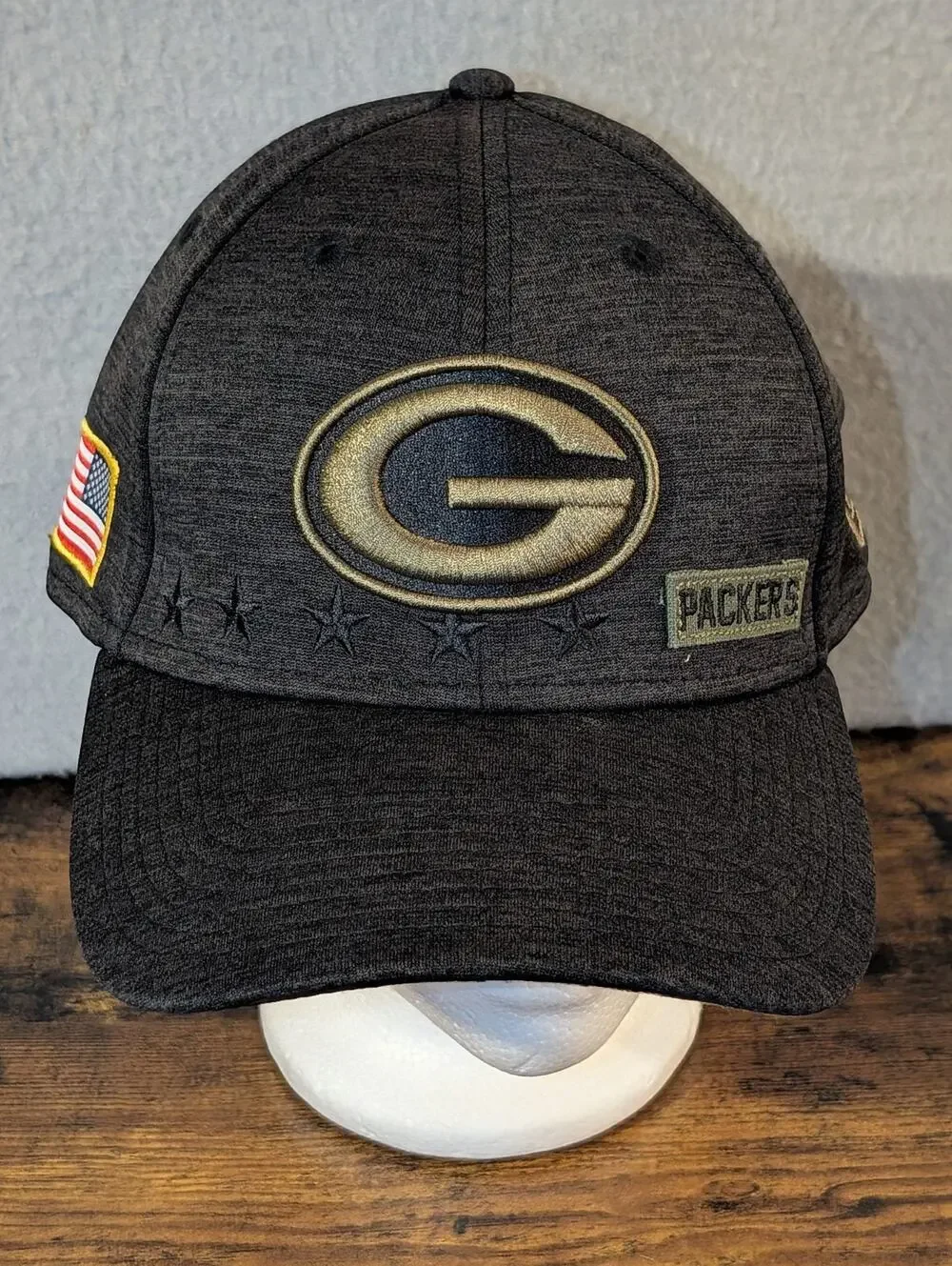 New Era 39Thirty GREEN BAY PACKERS Salute to Service Military Fitted Hat Men M/L